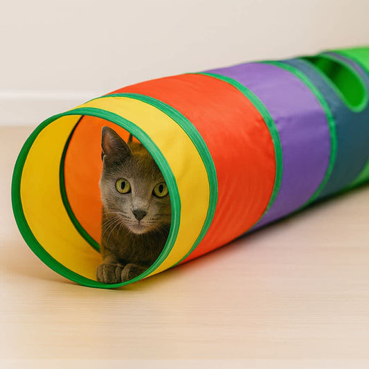 tunel-interactivo-multicolor-para-gatos-uso-michimania-colombia