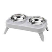 Comedero Elevado Doble con Patas para Gatos