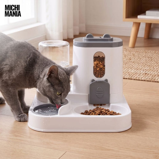 Dispensador Automático de Comida y Agua para Gatos