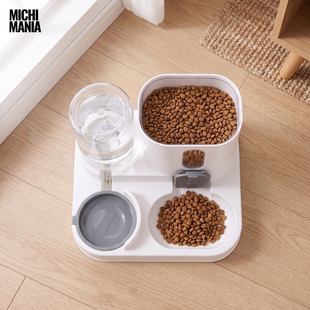 Dispensador Automático de Comida y Agua para Gatos