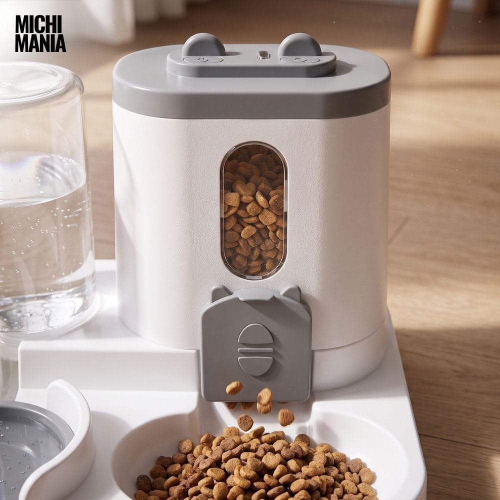 Dispensador Automático de Comida y Agua para Gatos