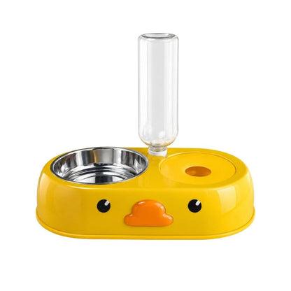 Comedero con Bebedero Automático de Pato para Gatos