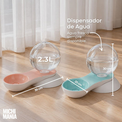 Combo Ritual: Comedero Elevado y Dispensador de Agua para Gatos