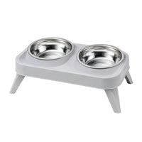 Comedero Elevado Doble con Patas para Gatos