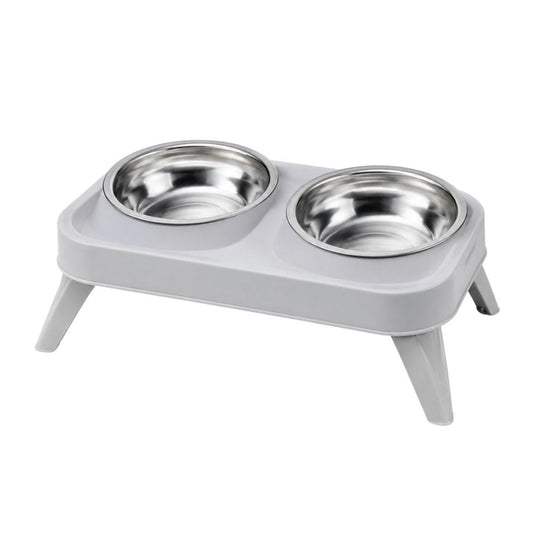 Comedero Elevado Doble con Patas para Gatos