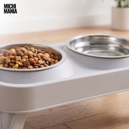 Comedero Elevado Doble con Patas para Gatos