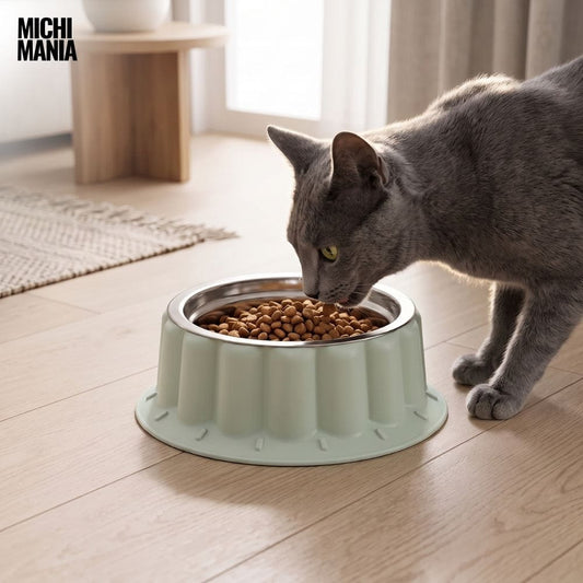 Comedero de Acero Inoxidable para Gatos