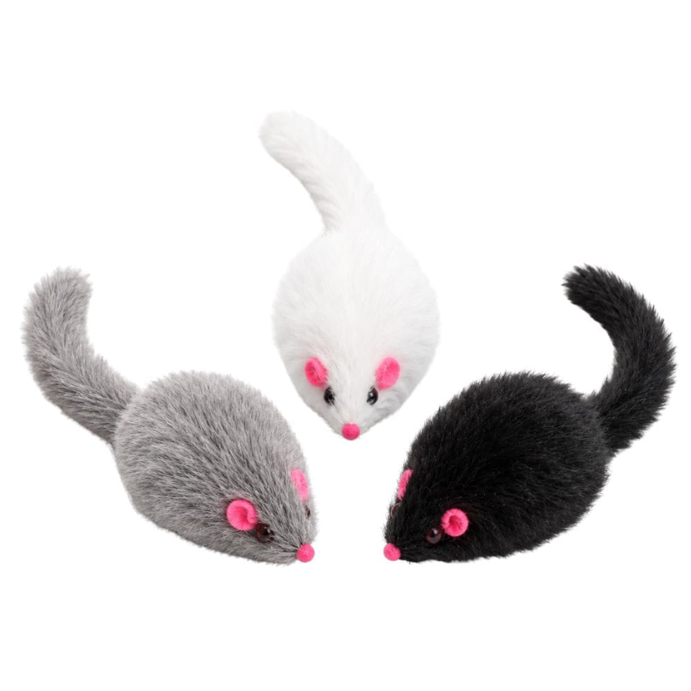 Set de 3 Ratones Realistas para Gatos