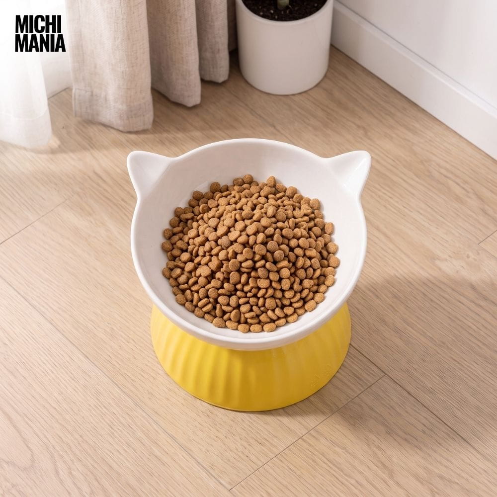 Comedero Elevado de Cerámica para Gatos