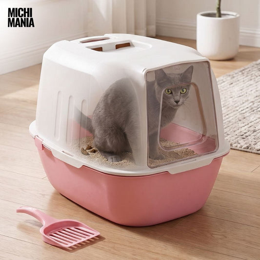 Arenero Cubierto con Puerta y Pala para Gatos