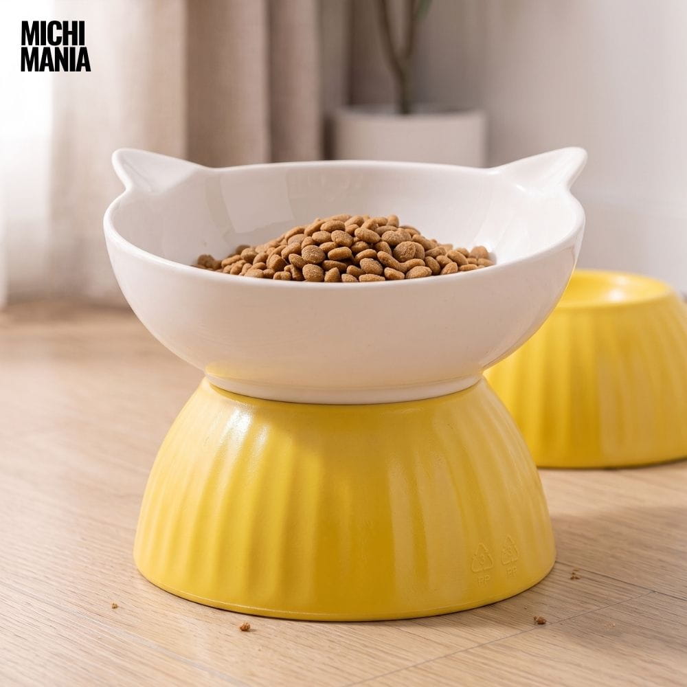 Comedero Elevado de Cerámica para Gatos
